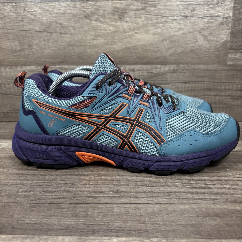 Asics Gel-Venture 8 Green Purple Womens US Size 7.5 EUR 39 Running Shoes - Picture 1 of 10